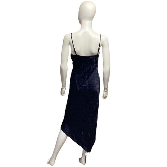 Lovestitch Navy Dot Jacquard Midi Slip Dress Size S Small NWT - Picture 6 of 7